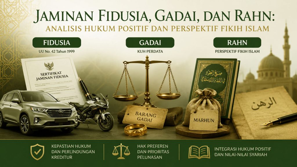 Jaminan Fidusia, Gadai, dan Rahn: Analisis Hukum Positif dan Perspektif Fikih Islam